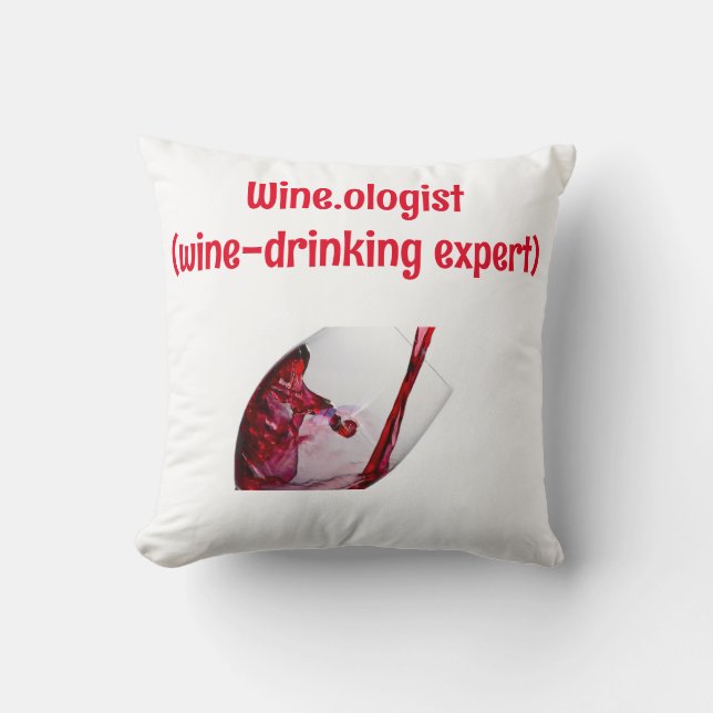 Coussin Funny Wine-Themed  (Recto)