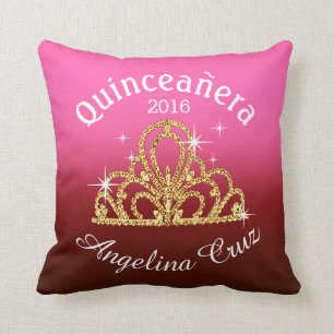 Coussin Fuschia d'ombre de Bokeh Bling   de diadème de
