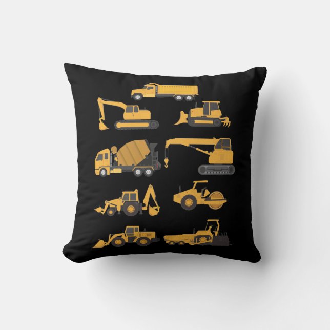 Coussin Futurs véhicules d'excavateur de construction (Recto)
