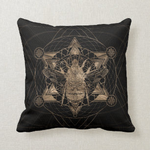 Coussin Gaffez l'abeille dans la géométrie sacrée - noi