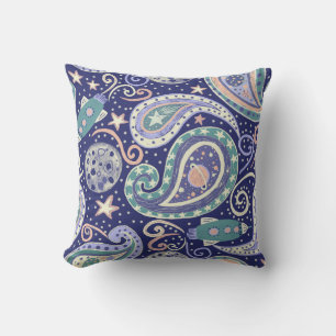 Coussin Galaxie de l'espace rétro