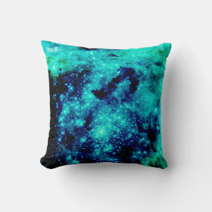 Coussin Galaxie turquoise