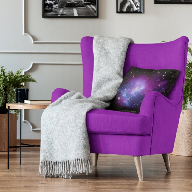 Coussin Galaxie violette Espace céleste Photo (Galaxy Cluster MACS J0717 Pillow)