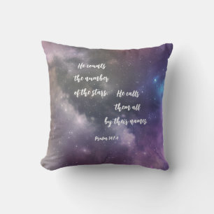Coussin Galaxy Bible Verse Stars