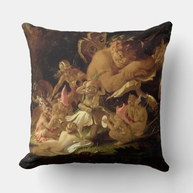 Coussin Galet et fées, 'de Dream d'une nuit d'été (Recto)