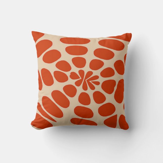Coussin Galets rouges Abstraits (Recto)