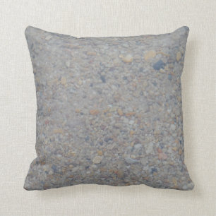 Coussin galets sous l'eau presque SOLID brun gris tan