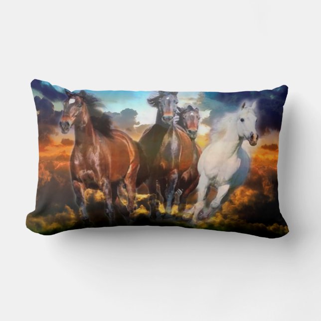 Coussin galopant de coussin de chevaux (Recto)