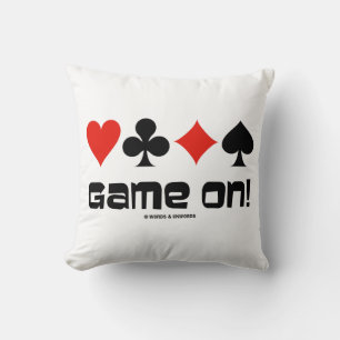 Coussin Game On ! Astuce d'accès au pont Four Card Suits