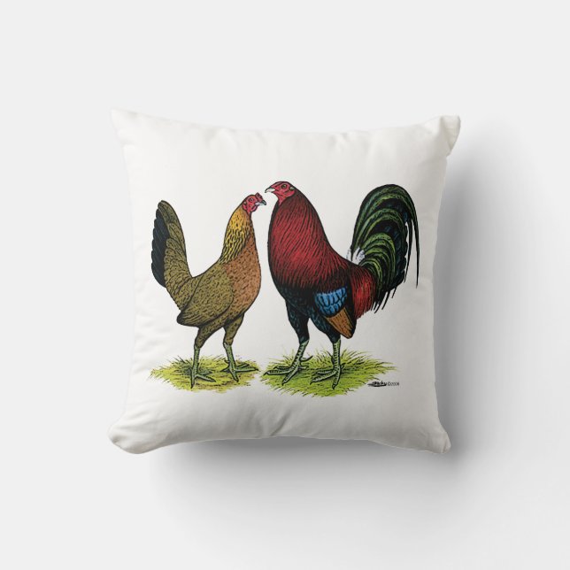 Coussin Gamefowl Pair (Recto)