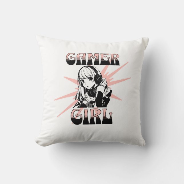 Coussin Gamer fille | Jeux (Recto)