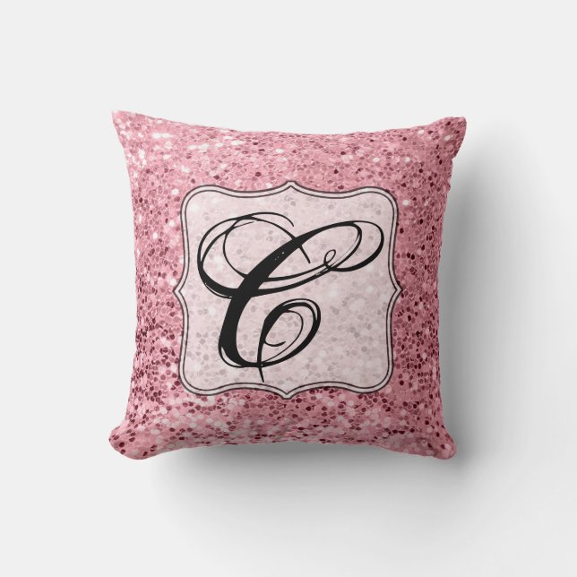 Coussin Gamme d'oreiller Rose doré personnalisée de 16 po  (Recto)