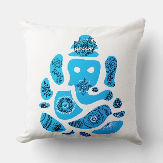 Coussin Ganesha Elepnat God Throw Cushion 51 x 51 cm (Recto)