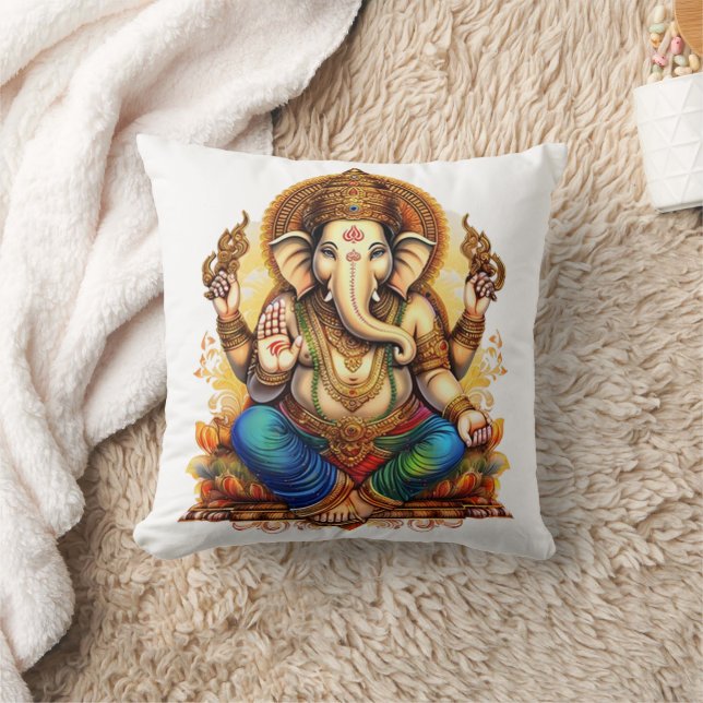 Coussin Ganesha, ganesh, ganapati enlever les obstacles #4 (Couverture)