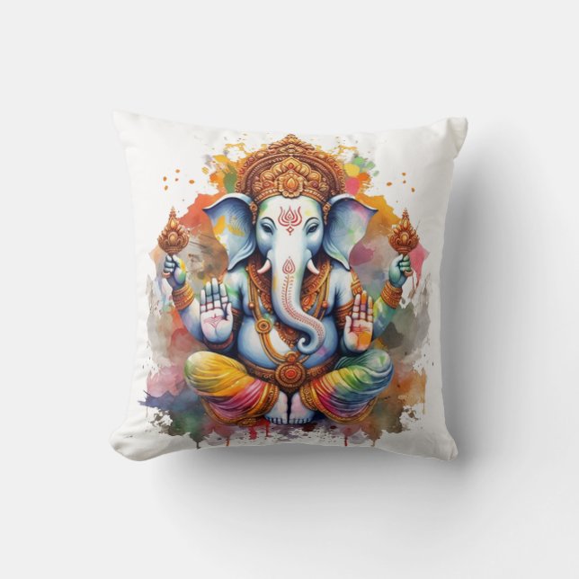 Coussin Ganesha, ganesh, ganapati enlever les obstacles #5 (Recto)