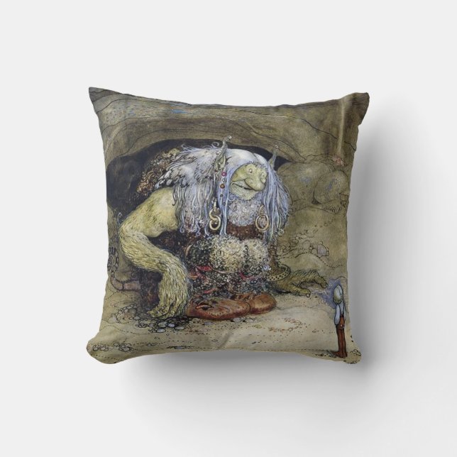 Coussin « Garçon au troll » de John Bauer (Recto)