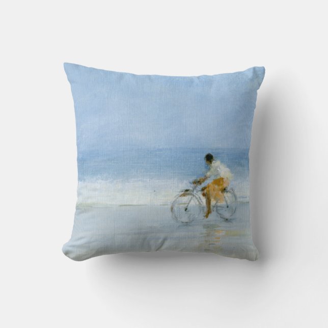 Coussin Garçon sur la bicyclette 2 (Recto)