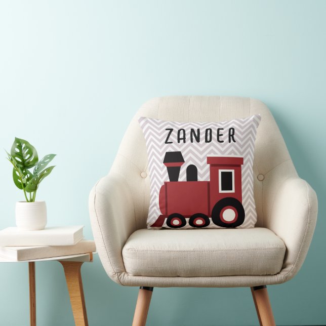 Coussin Garçons de train rouge Chambre Enfants (Chaise)