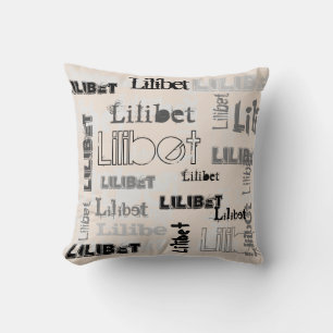 Coussin Garçons Filles de nuage de mots moderne NOM Person
