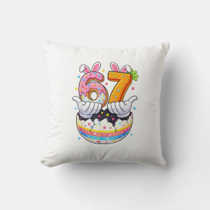 Coussin Garçons Filles Pâques Œufs Lapin Drôle Six Sept 67