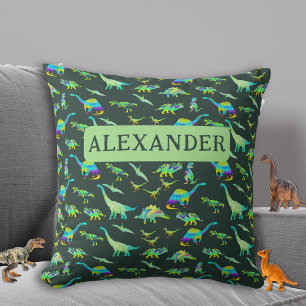 Coussin Garçons Personnalisés Dinosaure Vert
