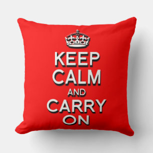 Coussin Garde Cool Calme et Continue Rouge