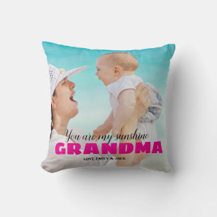 Coussin Garde-photo personnalisée GRANDMA cadeau