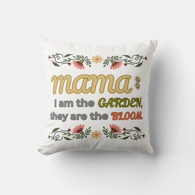 Coussin Garden & Bloom MaMa (Recto)