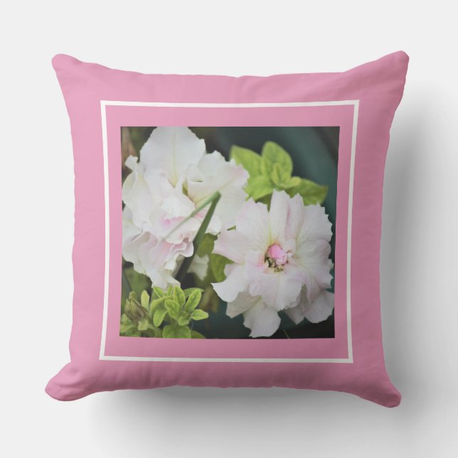Coussin Gardenia Rose Floral Delicate (Recto)