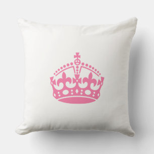Coussin Gardez calme couronne rose de victoire