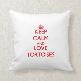 Coussin Gardez le calme et aimez les tortues