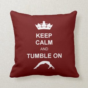 Coussin Gardez le calme et dégringolez dessus