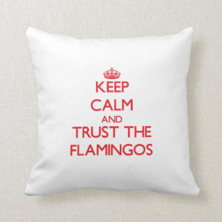 Coussin Gardez le calme et faites confiance aux Flamants