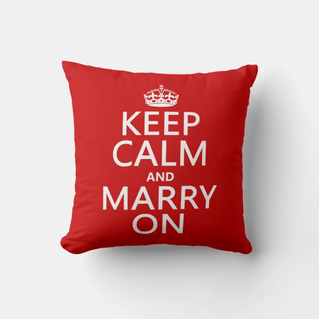 Coussin Gardez le calme et mariez sur (toutes les (Recto)