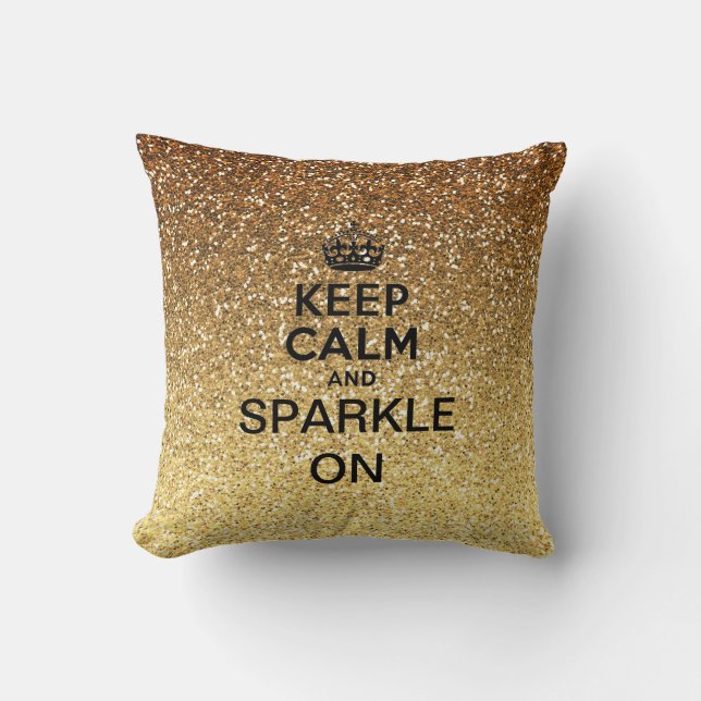 Coussin Gardez le calme et miroitez sur des parties (Recto)