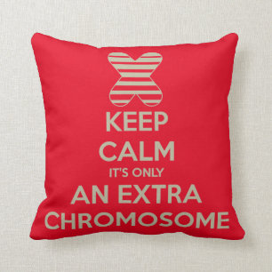 Coussin Gardez le calme que c'est seulement un chromosome