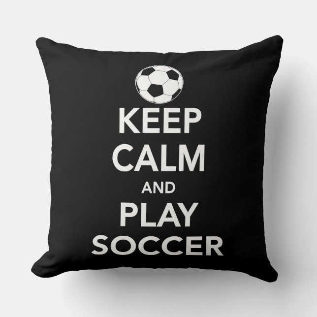 Coussin Gardez le carreau du football de calme et de jeu (Recto)