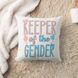 Coussin Gardien de la révélation du sexe garçon fille rose