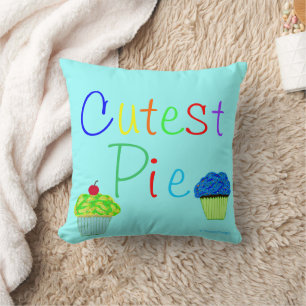 Coussin Gâteau le plus mignon PERSONALISEZ Gâteaux jaunes