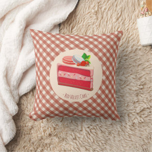 Coussin gâteau velours rouge avec fromage à la crème et fr