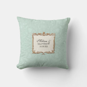 Coussin Gatsby Art Déco Nouveau dentelle Faux Gold Tulip