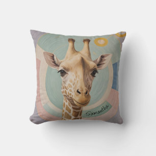 Coussin Géant doux : Pastel Giraffe