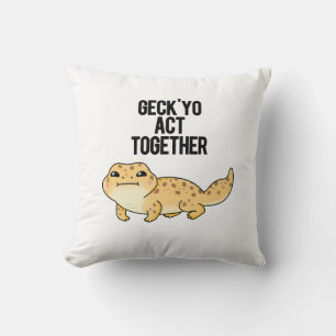 Coussin Geck Yo Agir Ensemble Funny Gecko Pun