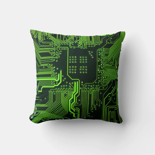 Coussin Geek de la carte de circuit électronique Nerd PCB  (Recto)