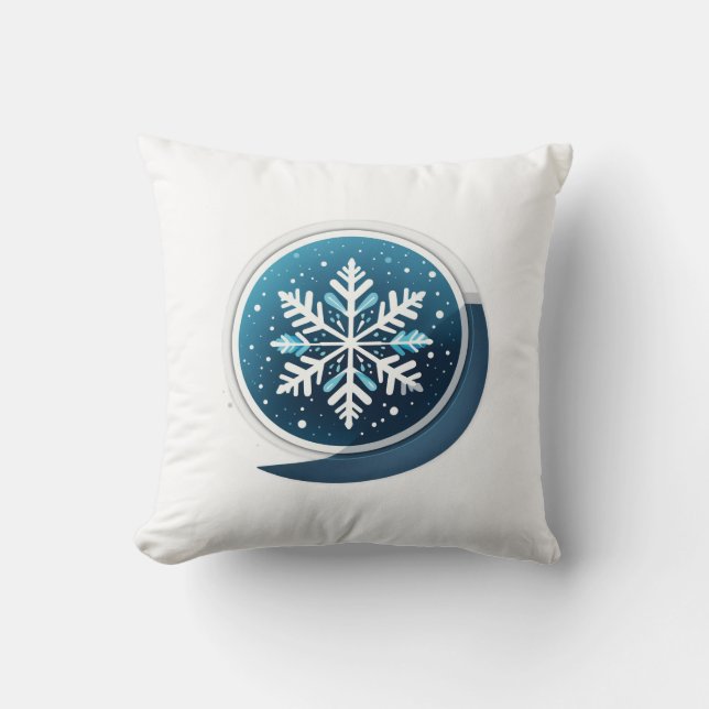 Coussin Gelée Moderne d'Hiver (Recto)