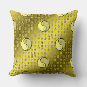 Coussin Gémeaux & Rat de Métal