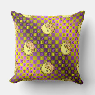 Coussin Gémeaux & Sanglier de Feu