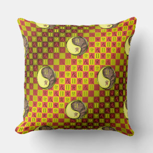 Coussin Gémeaux & Tigre de Terre