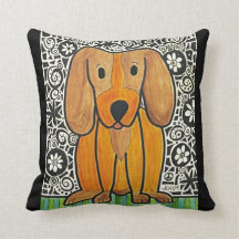 Coussin génial d'art de chiot