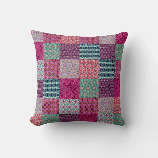 Coussin génial d'édredon de patchwork de motif par (Recto)